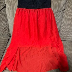 Elegant Red and Black Women's Skirt